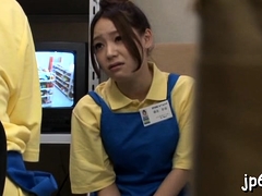 Japanese feels slutty and likes flashing her bawdy cleft