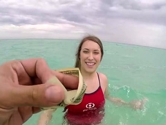 Elegant Kimber Lee with impressive natural tits bangs